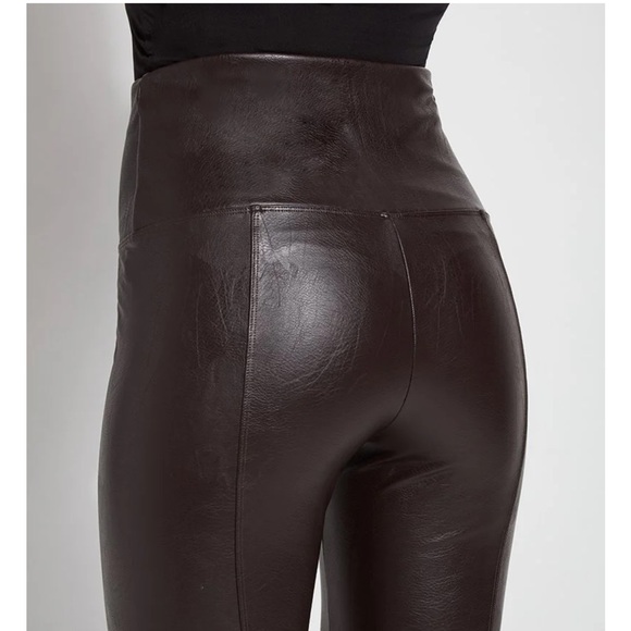 Brown Leather Leggings - Picture 2 of 3